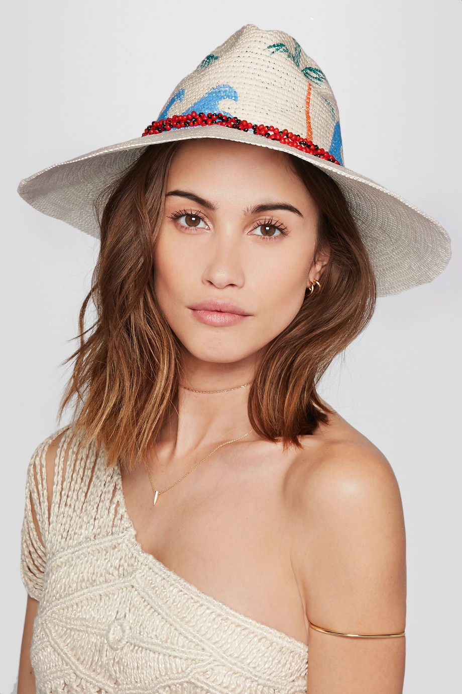 Sensi Studio Beaded painted toquilla straw Panama hat now $147