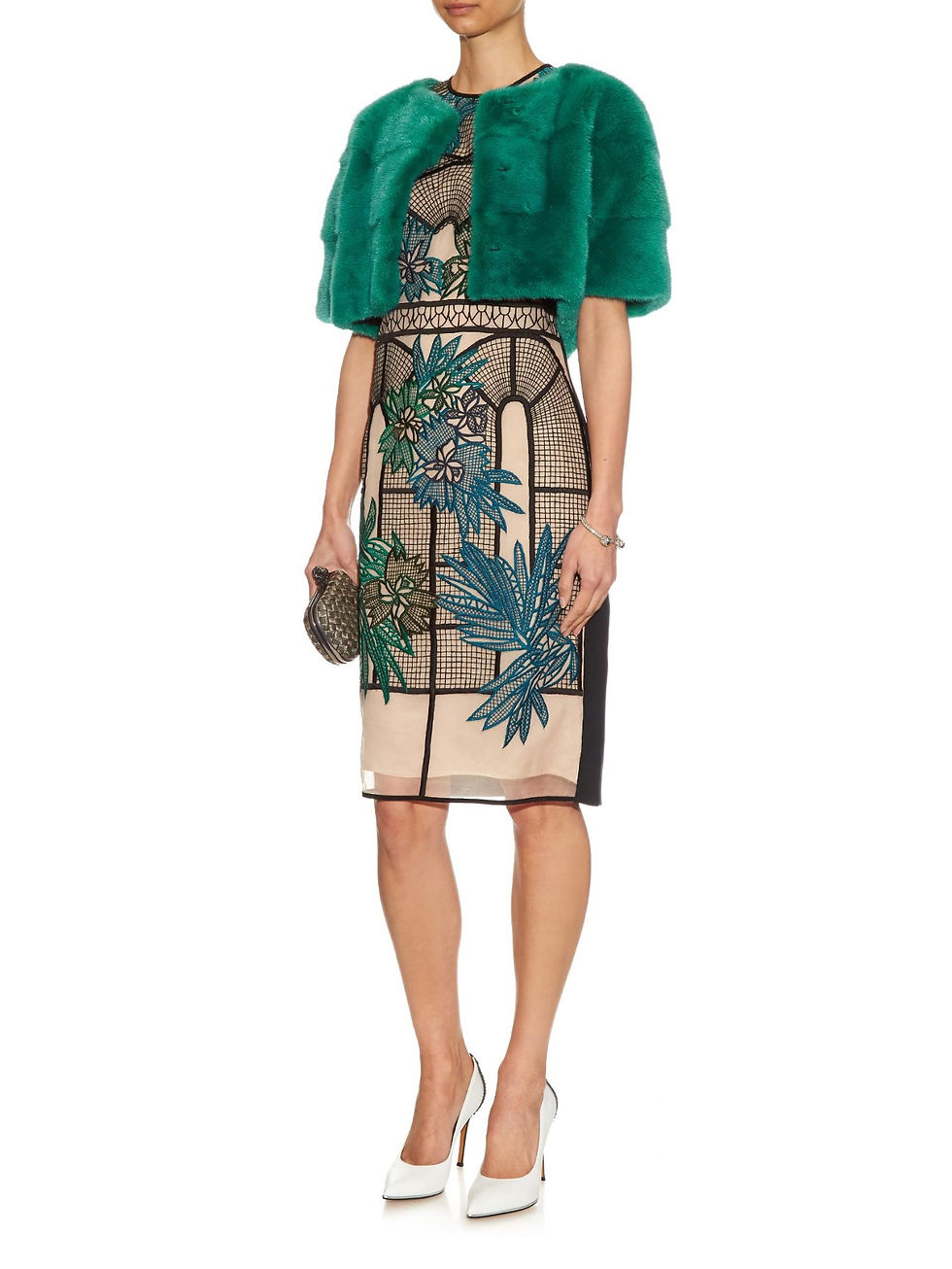 Lily E Violetta dark green mink fur cropped jacket $4,537