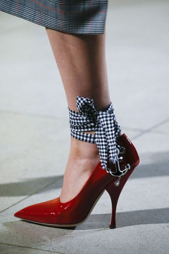 Spring 2016 Miu Miu Gingham anklet