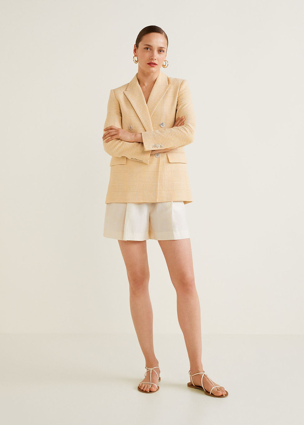 MANGO Check Structured blazer $129.99