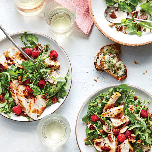 Grilled Balsamic Chicken Salad with Spiced Pecans