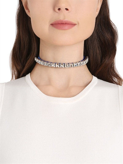 Giuseppe Zanotti Design Crystal Choker Necklace $495