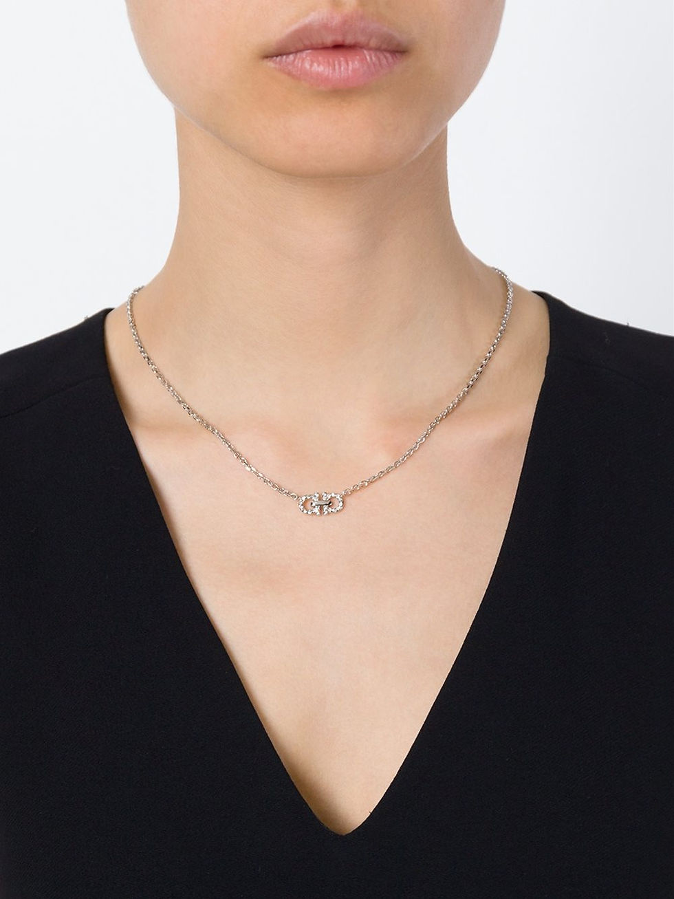 Salvatore Ferragamo Gancini charm necklace $141.66