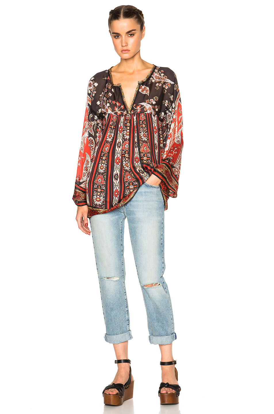 Isabel Marant Tucson Paisley Print top $335