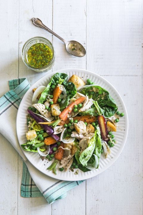 Crunchy Carrot, Pea, and Chicken Salad