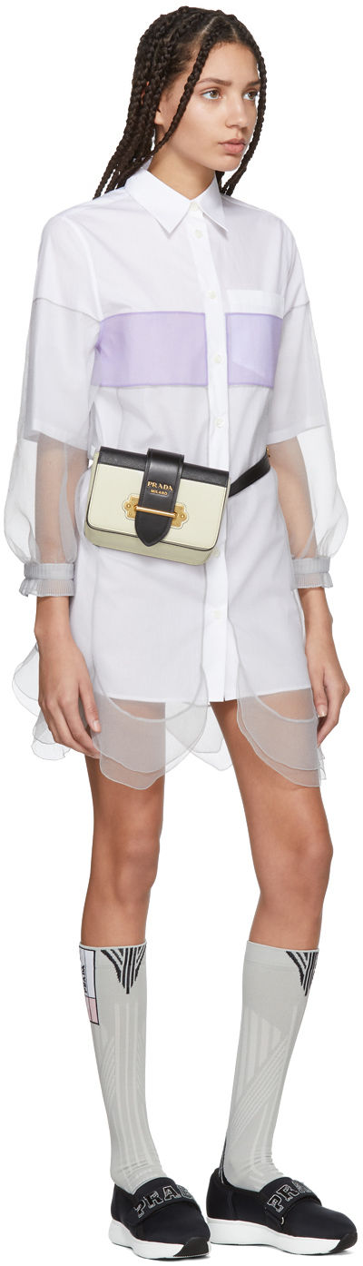 Prada Off-White & Black Belt Bag $1,730