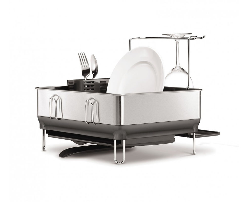 compact steel frame dishrack $60