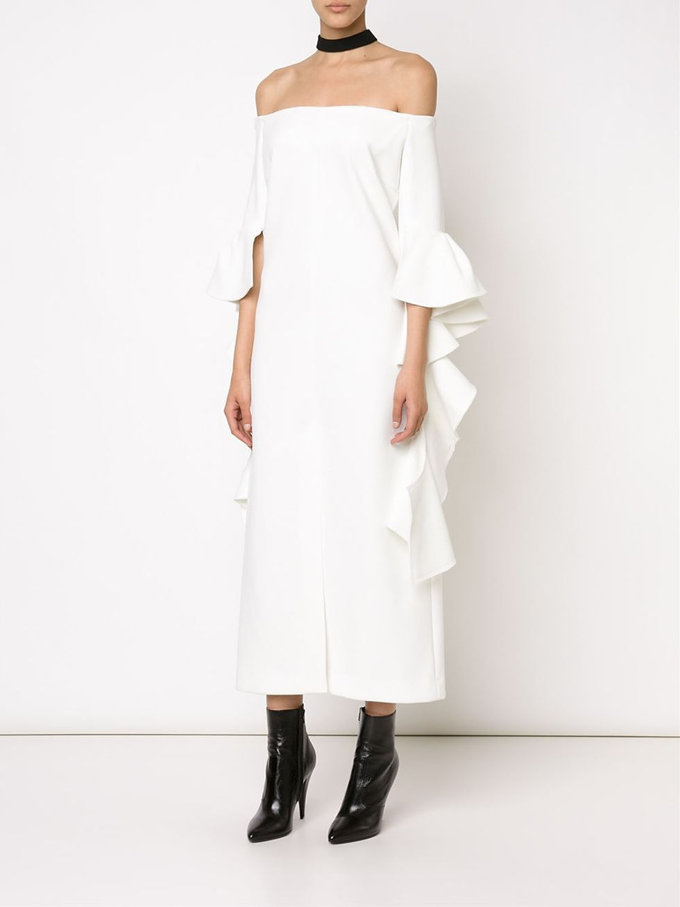 Ellery ruffled off shoulder dress $1,369.97
