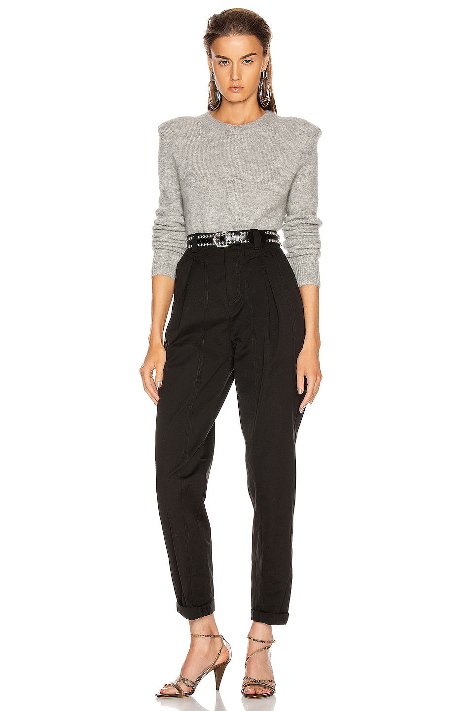 Isabel Marant Flora Sweater with Padded Shoulders $740