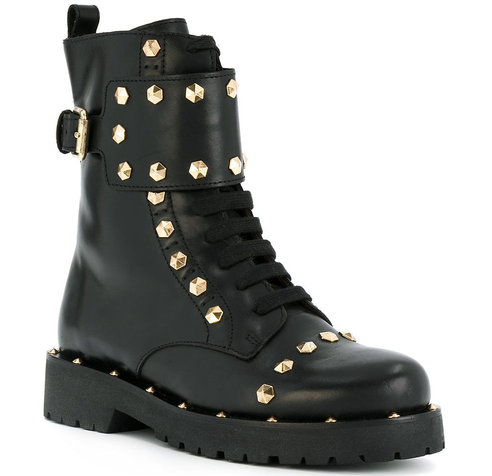 Twin-Set geometric studs combat boots  $356