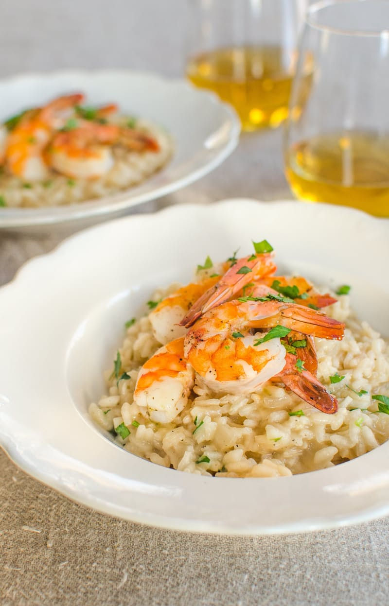 Parmesan Risotto with Roasted Shrimp