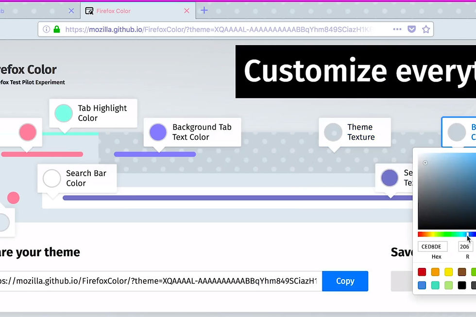 Firefox is testing features that let you customize colors and view two tabs in one - Read More from The Verge