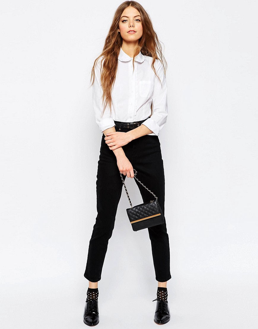 ASOS Frill Peter Pan Collar White Shirt now $20.50