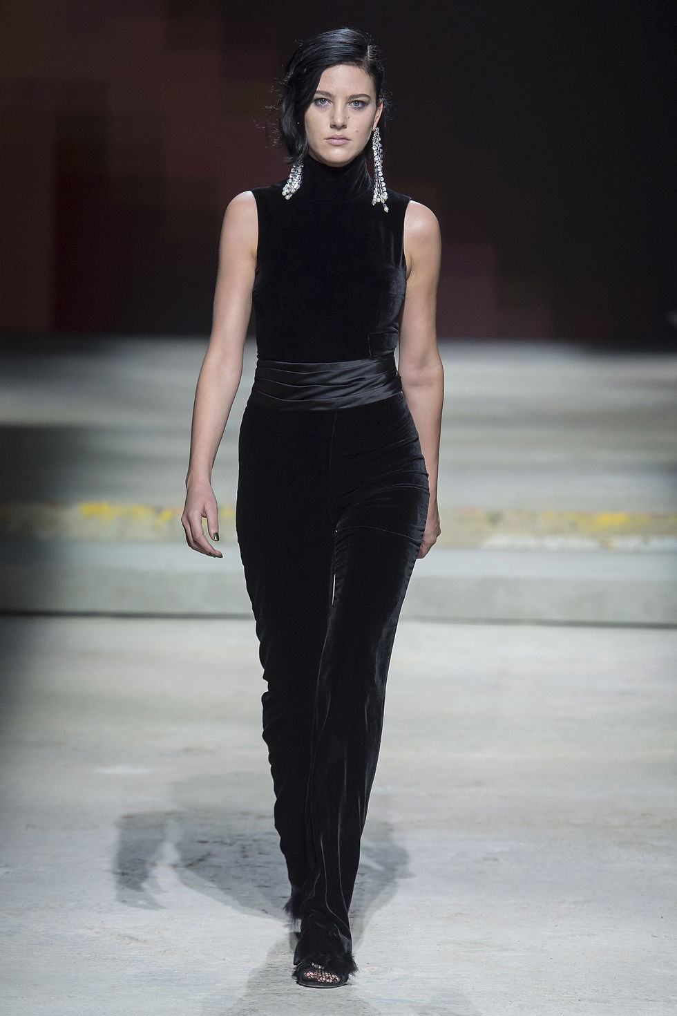 Topshop Unique Spring/Summer 2018 Collection - Black Cummerbund Trousers $66.93