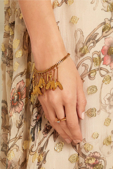 Chloe Keira gold-plated charm bracelet $540