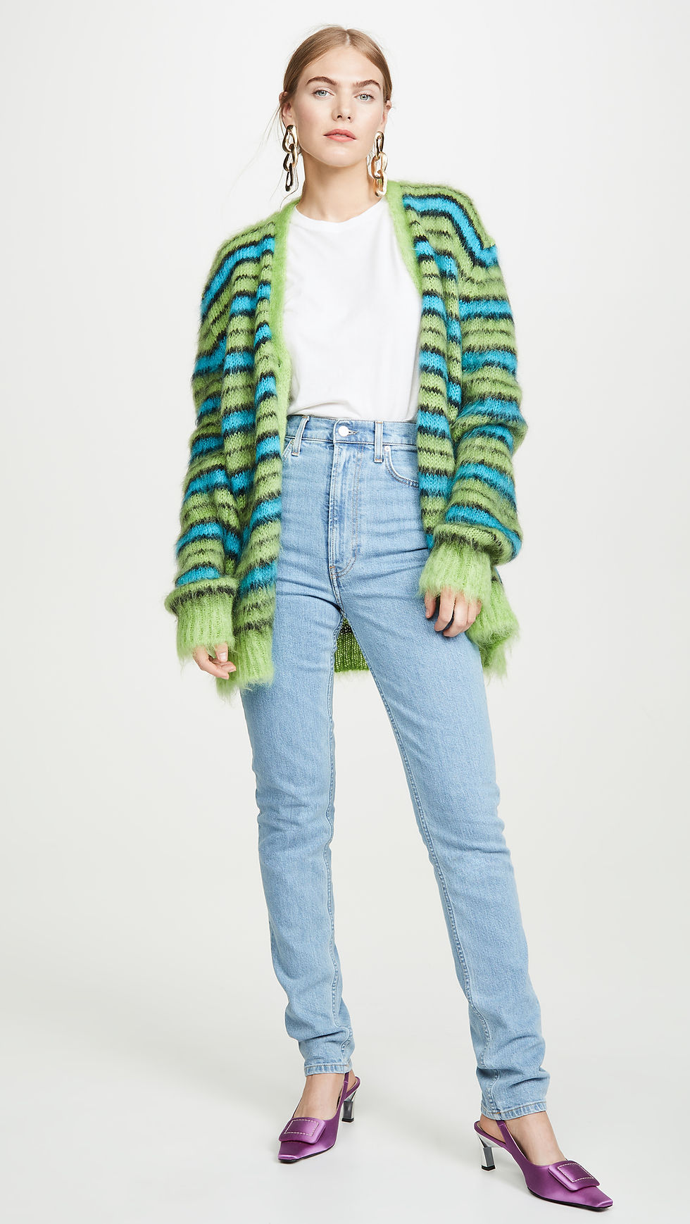 Marni Striped Mohair Cardigan $1,090