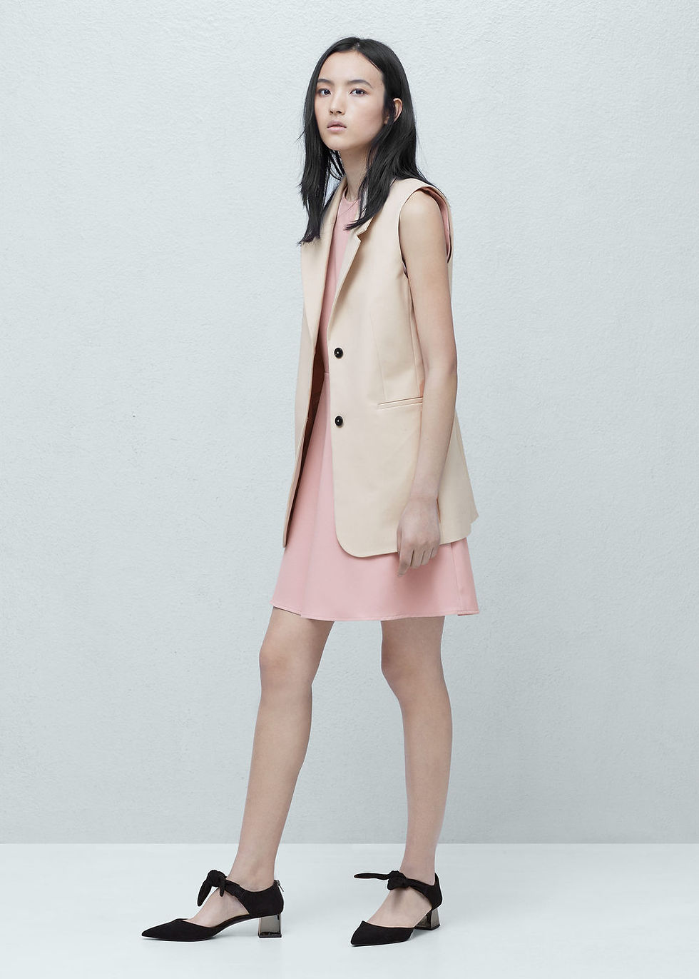 Mango fluted hem dress $59.99