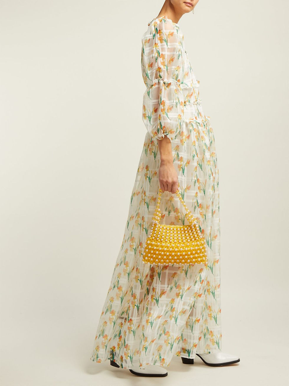 Shrimps Quinn faux-pearl and bead-embellished bag $472