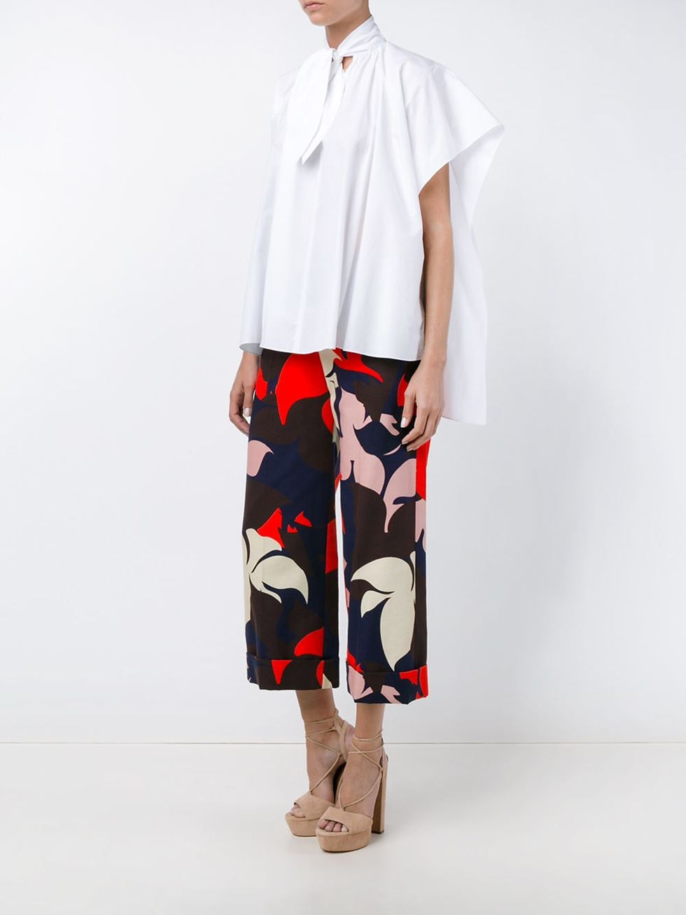 Delpozo pussy bow poplin blouse $830.10