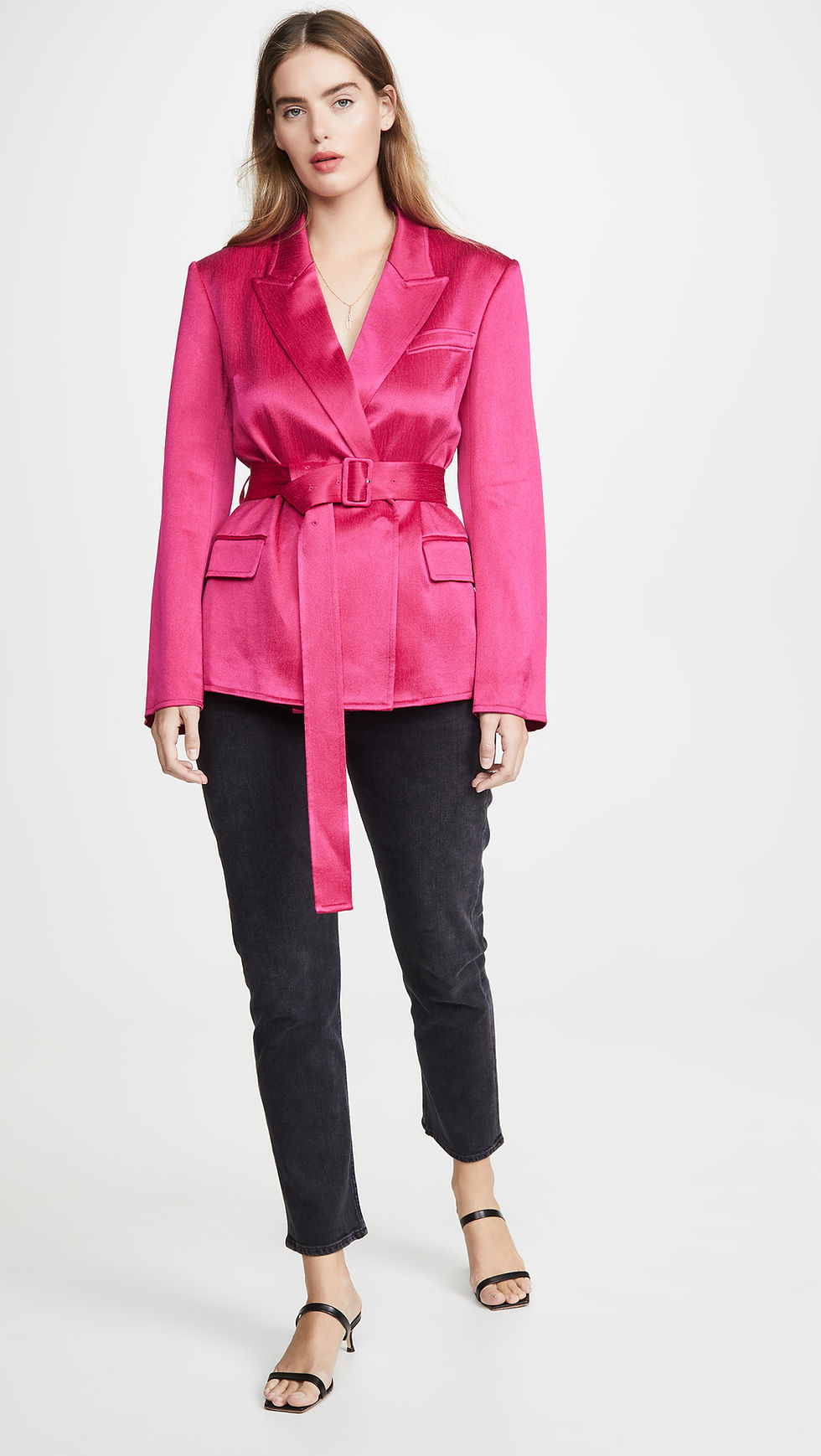 Adeam Belted Tailored Jacket with Padded Shoulders $1,795