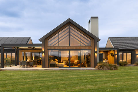 Architectural photography of a Hawkes Bay home at dusk