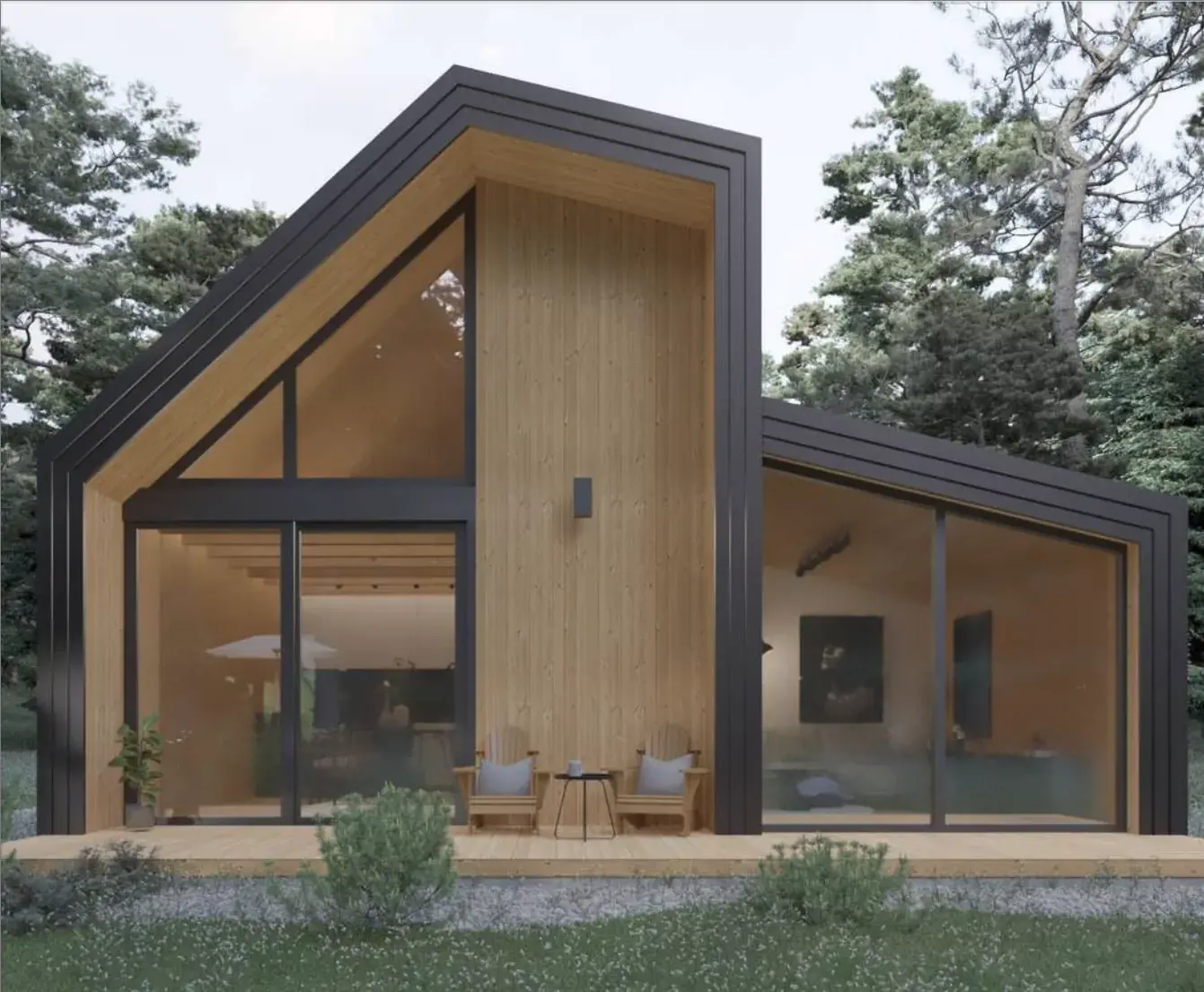 DH70 3BHK prefabricated luxury farm house