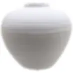 Minimalist white ceramic vase with matte stone texture, handcrafted design ideal for elegant modern or classic interiors.