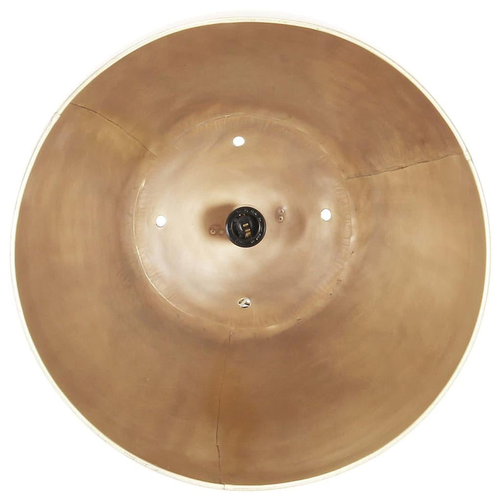 Thumbnail: Top view of Industrial Ceiling Light in Gold showing hand-finished brass shade with subtle texture.