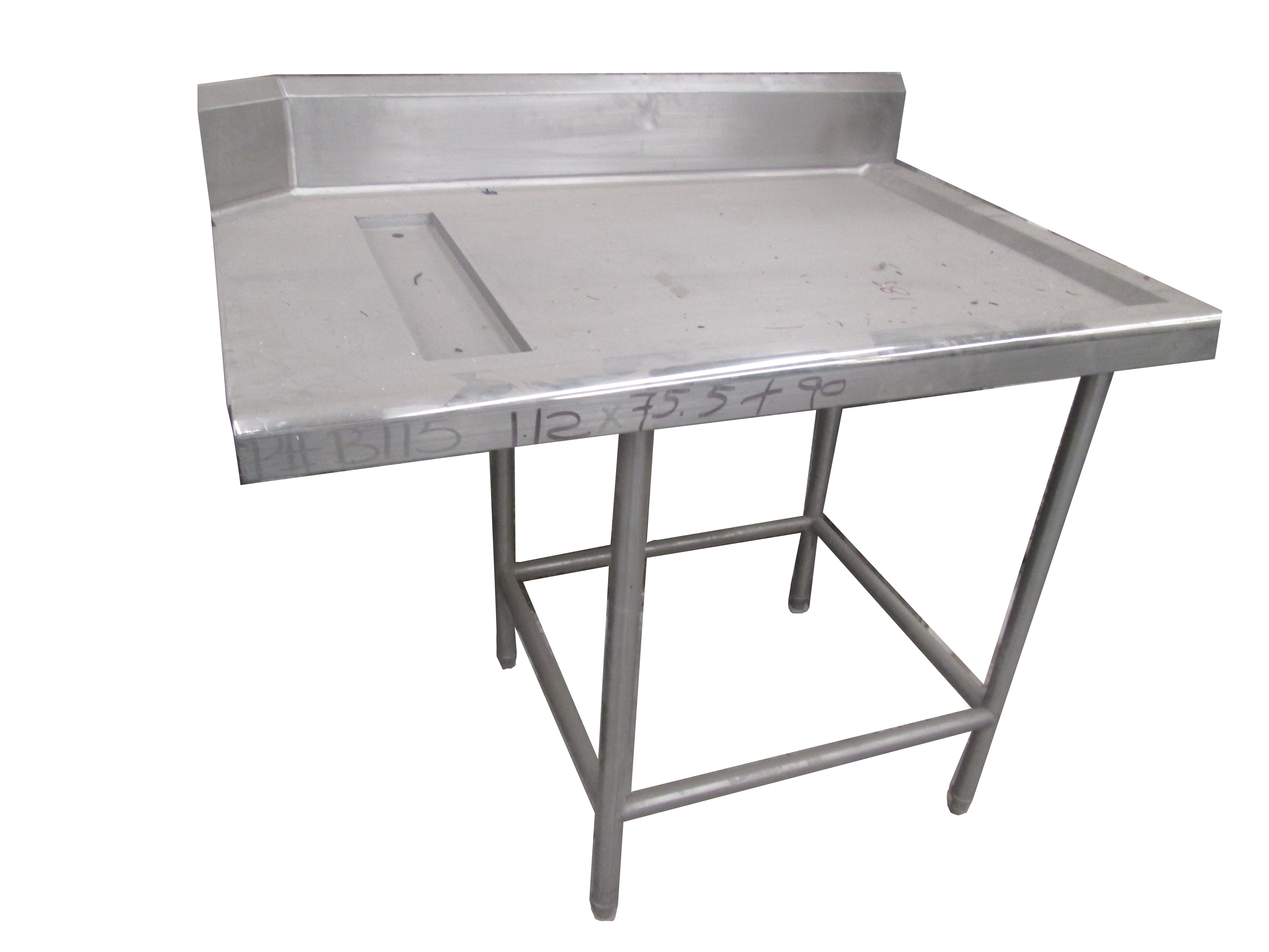 Mesa de recibo de loza limpia 1120 x 755 x 900