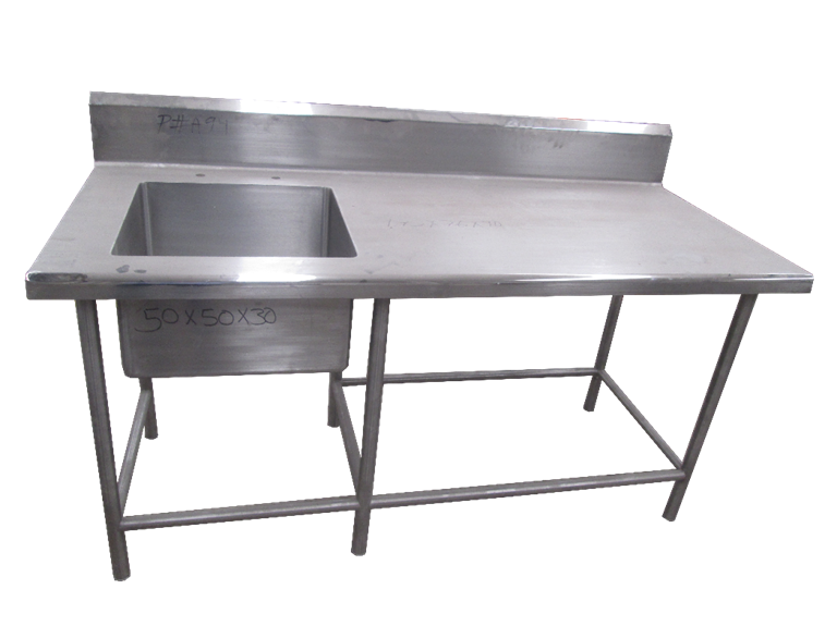 Mesa de trabajo con tarja 1750 x 760 x 900