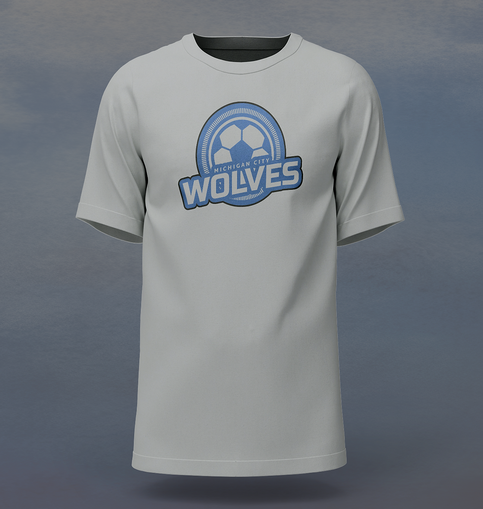 Thumbnail: Michigan City Wolves Soccer T-Shirt Logo 6