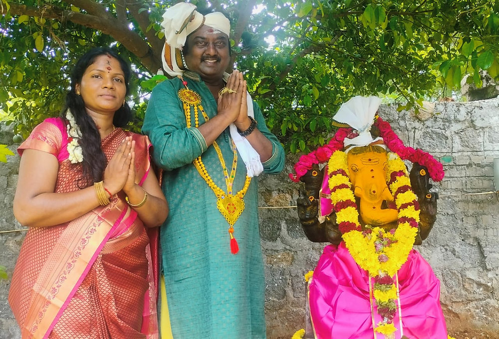 நடிகர் 'பருத்திவீரன்' சரவணன் கட்டியுள்ள விநாயகர் கோயில் !