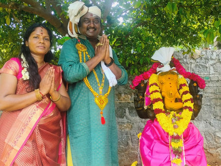 நடிகர் 'பருத்திவீரன்' சரவணன் கட்டியுள்ள விநாயகர் கோயில் !