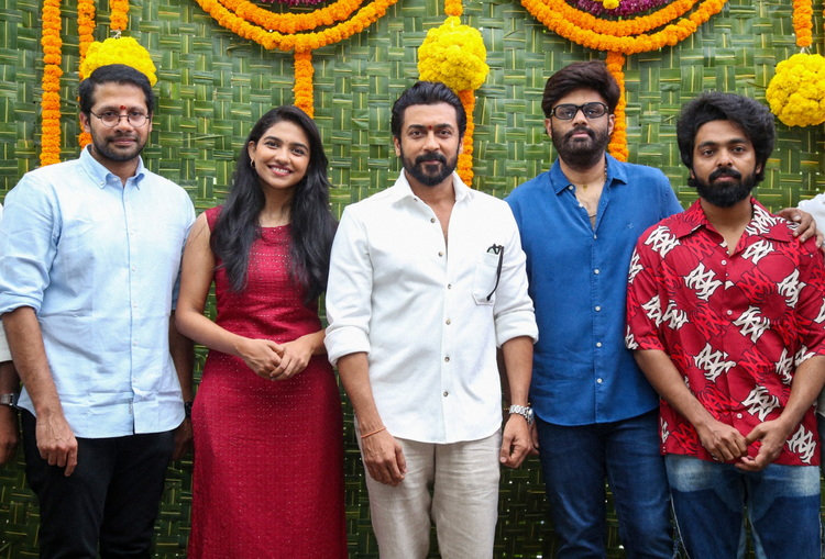 ஹைதராபாத்தில் பிரம்மாண்டமாக நடைபெற்ற 'சூர்யா 46 ' படத்தின் பூஜை