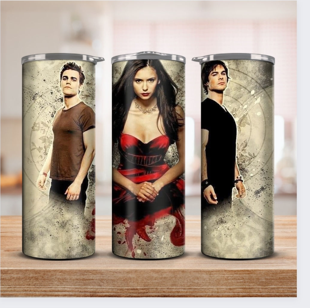 Vampire Diaries 20oz Tumbler w/straw and lid 