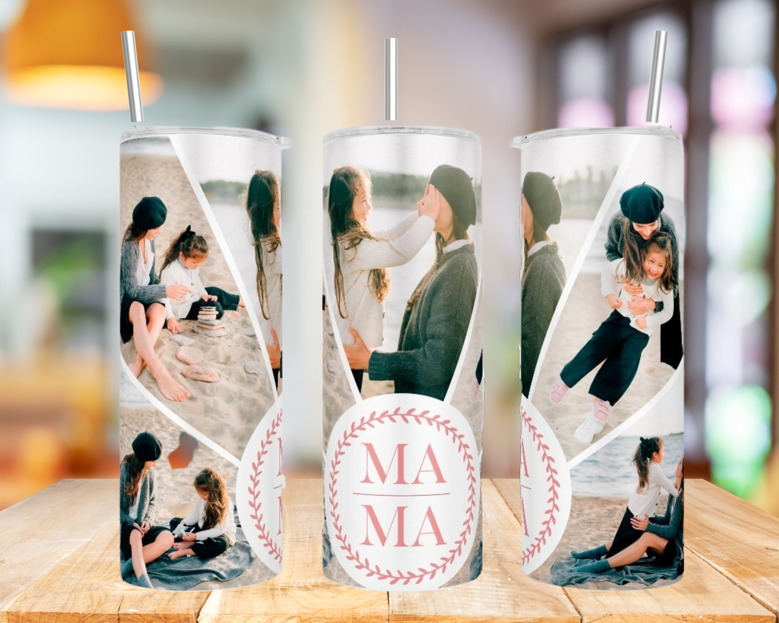 Mommy and Littles- 20oz tumbler w/straw and lid