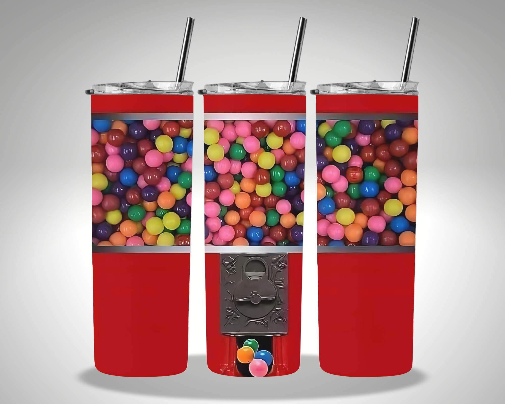 Gumball 20oz Tumbler w/straw and lid 