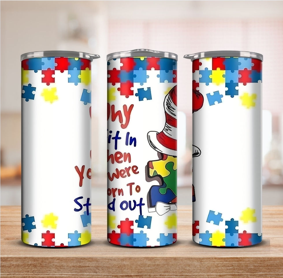 Thumbnail: Autism 20oz Tumbler w/straw and lid *pick your option*