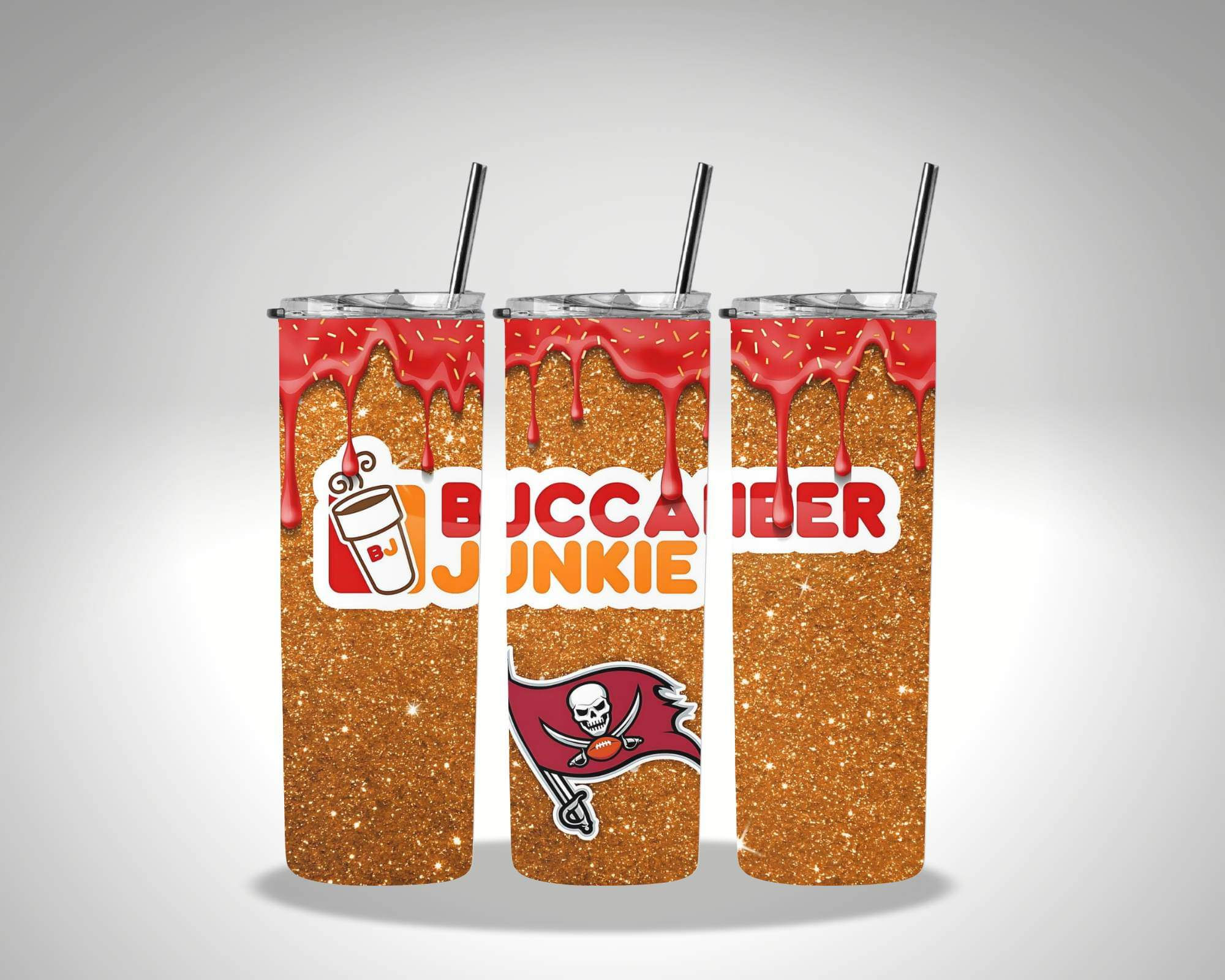 Buccaneers 20oz Tumbler w/straw and lid 