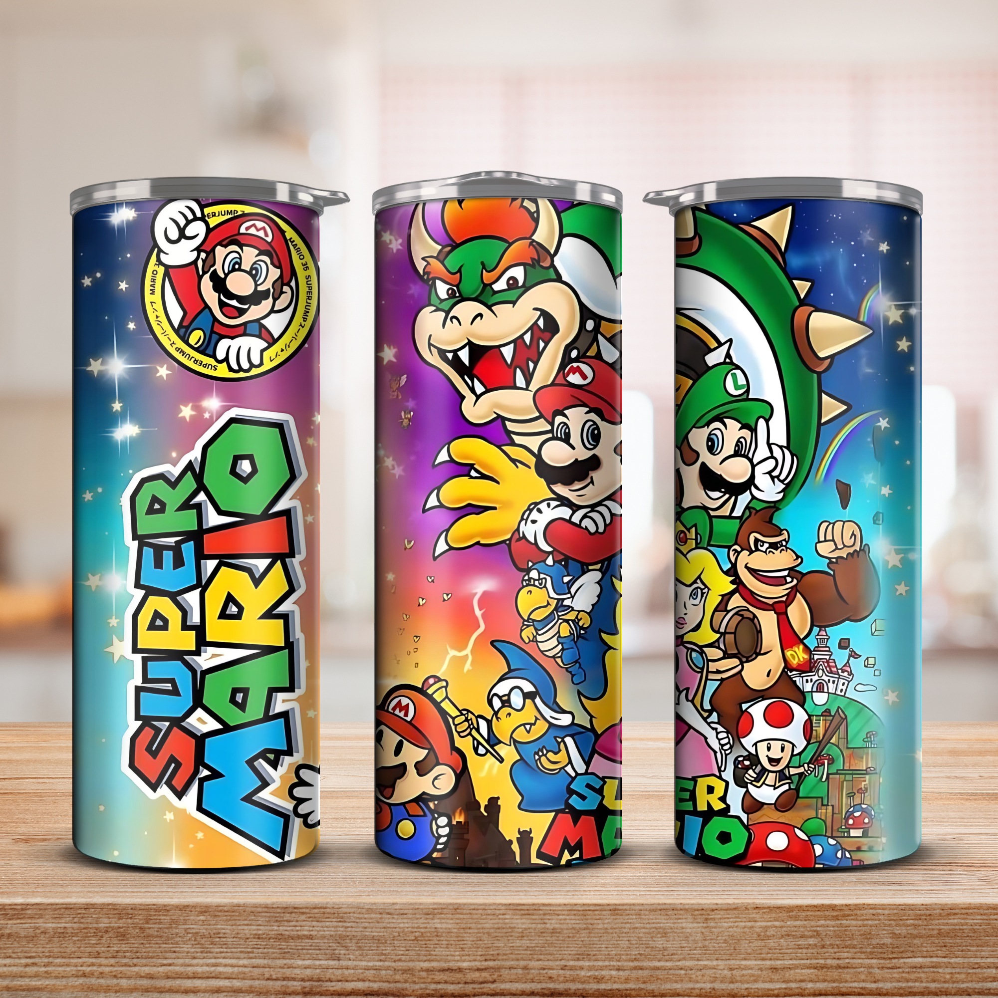 Super Mario 20oz tumbler w/ straw and lid 