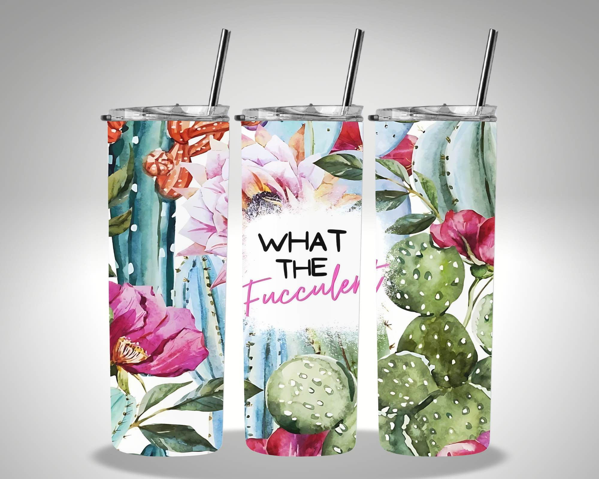 What the fucculent 20oz Tumbler w/ straw and lid 