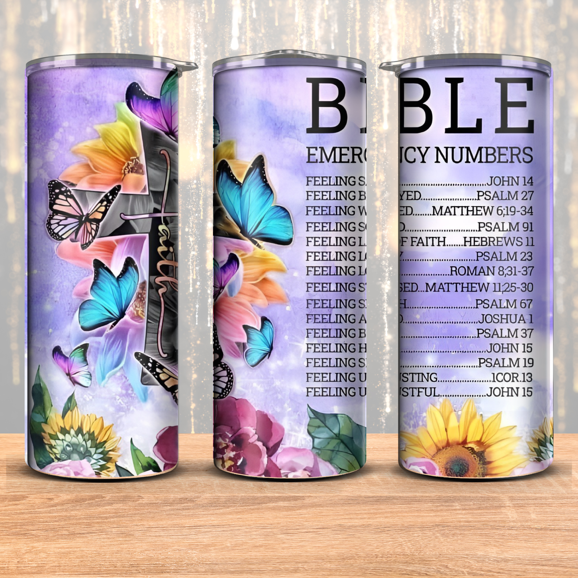 Bible emergency numbers 20oz tumbler