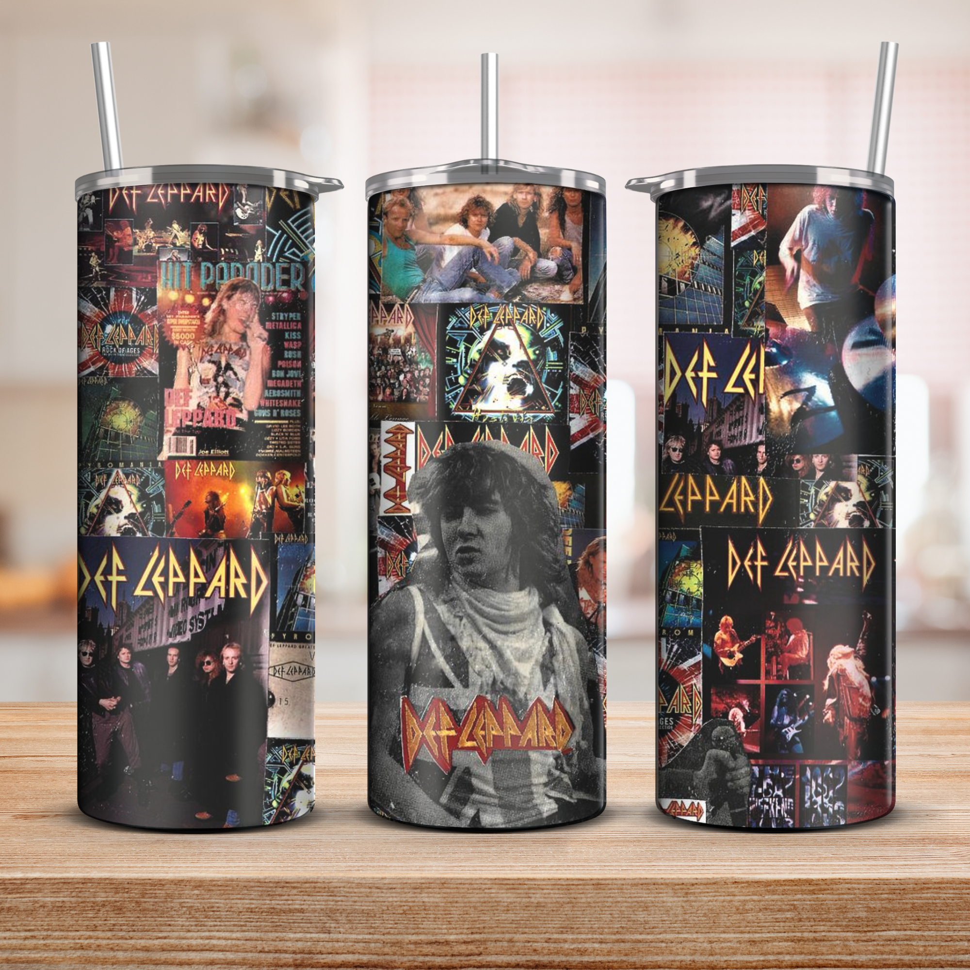 Def leopard 20oz Tumbler w/ straw and lid