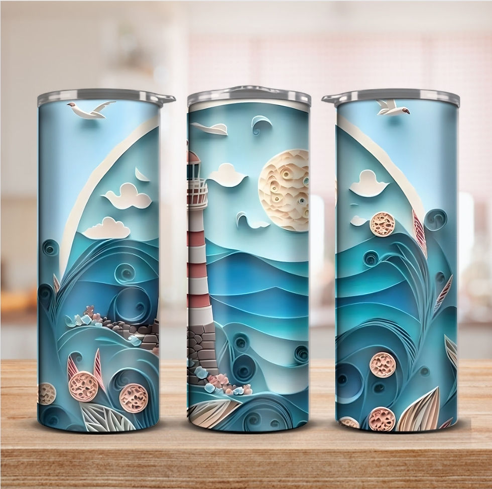 Thumbnail: 3-D Designs 20oz Tumbler w/straw and lid 