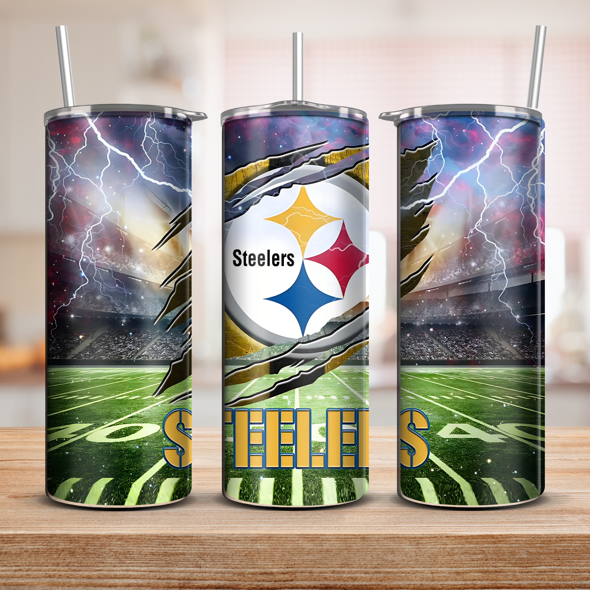 Steel city 20oz Tumbler w/straw and lid 