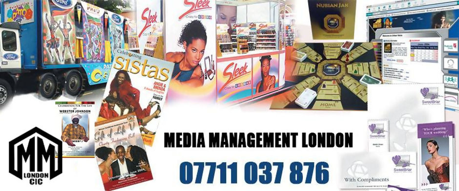 Media Management advertisement sign