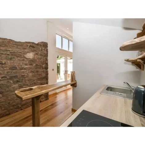Kitchen island in Airbnb