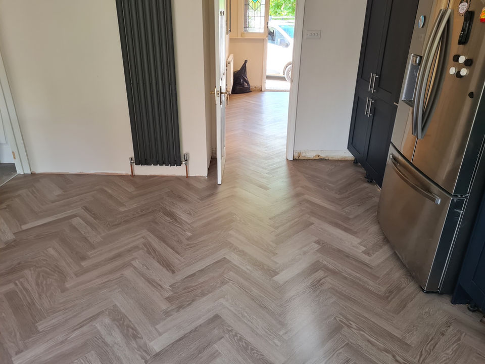 Patterned Karndean flooring put in place by Surrey Carpet & Flooring