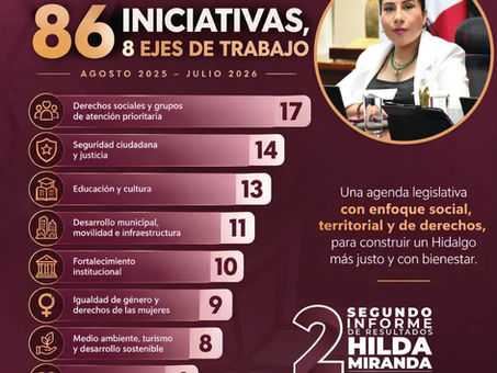 Hilda Miranda cierra segundo año legislativo con 86 iniciativas presentadas