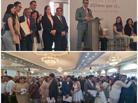 163 matrimonios colectivos organizado por el ayuntamiento de Pachuca
